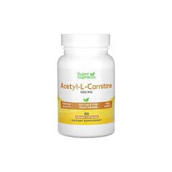 Super Nutrition, Acetil-L-carnitina, 500 mg, 60 cápsulas vegetales