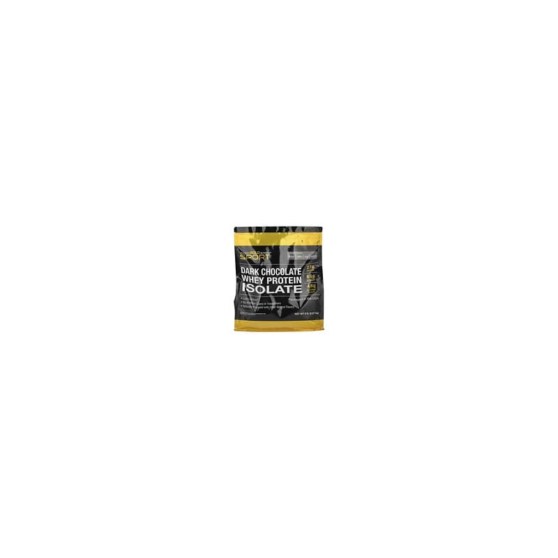 California Gold Nutrition, Sport, Aislado de proteína de suero de leche con sabor a chocolate negro, 2,27 kg (5 lb)
