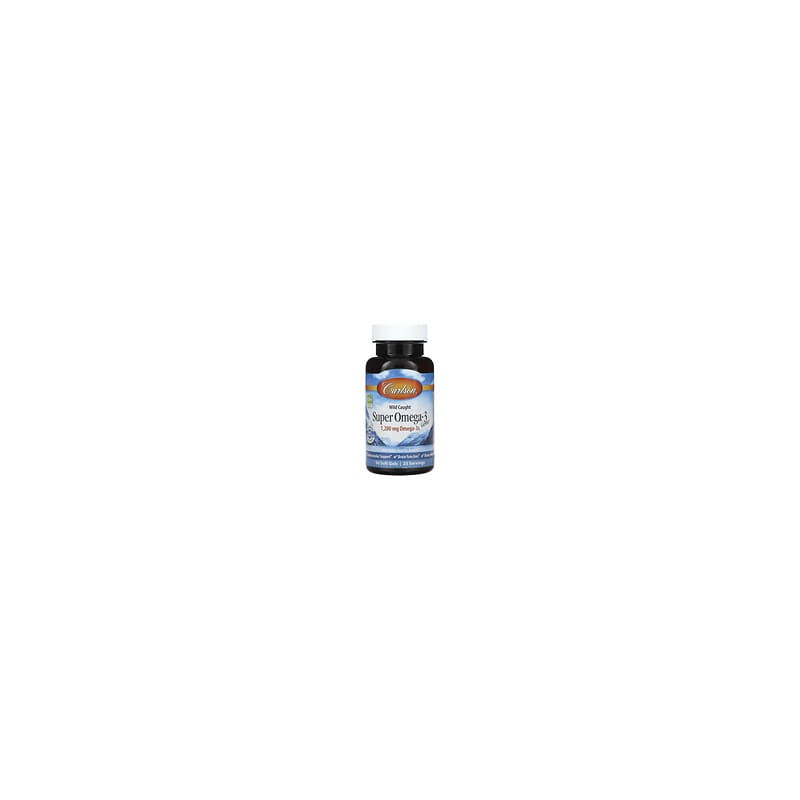 Carlson, Super omega-3 de captura silvestre, 1200 mg, 50 cápsulas blandas (600 mg por cápsula blanda)