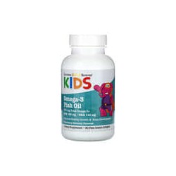 California Gold Nutrition, Aceite de pescado con omega-3 para niños, Sabor natural a fresa, 60 cápsulas blandas de gelatina de p