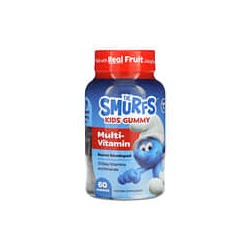The Smurfs, Gomitas para niños, Suplemento multivitamínico, De 3 años en adelante, Baya pitufo, 60 gomitas
