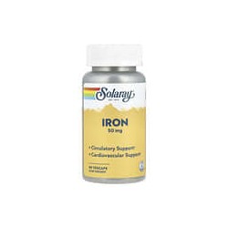Solaray, Hierro, 50 mg, 60 cápsulas vegetales