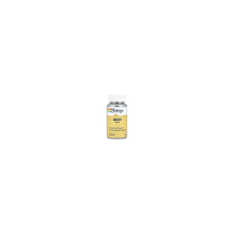 Solaray, Hierro, 50 mg, 60 cápsulas vegetales