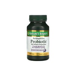 Nature's Bounty, Probiótico acidophilus, 120 comprimidos