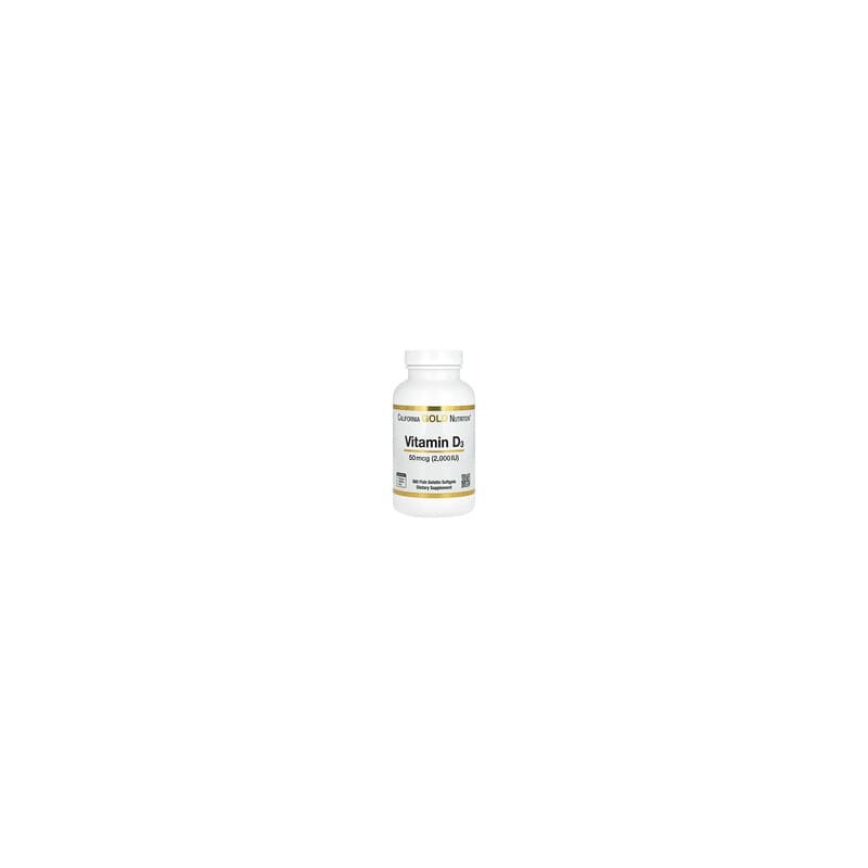 California Gold Nutrition, Vitamina D3, 50 mcg (2000 UI), 360 cápsulas blandas de gelatina de pescado
