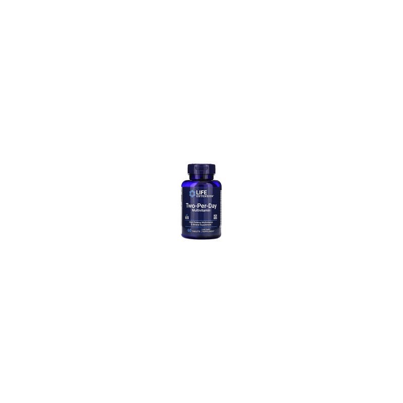 Life Extension, Dos comprimidos por día, Suplemento multivitamínico, V2, 60 comprimidos