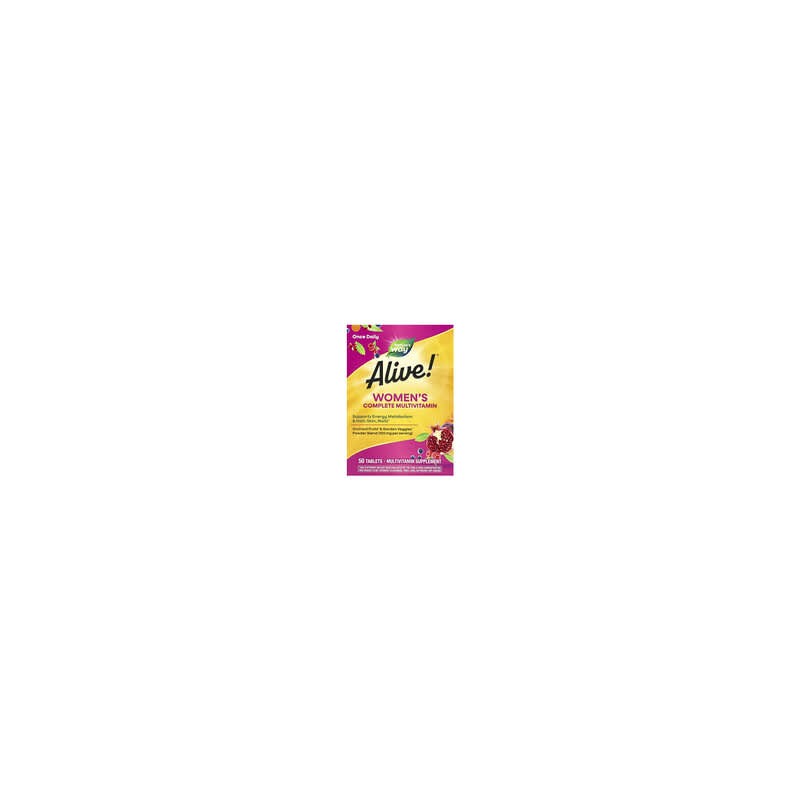Nature's Way, Alive!, Suplemento multivitamínico completo para mujeres, 50 comprimidos