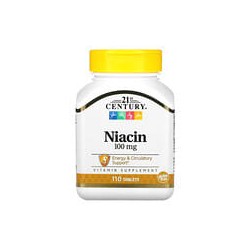 21st Century, Niacina, 100 mg, 110 comprimidos