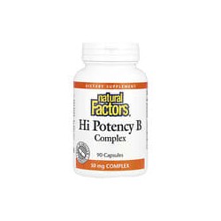 Natural Factors, Complejo de vitaminas B de alta potencia, 90 cápsulas