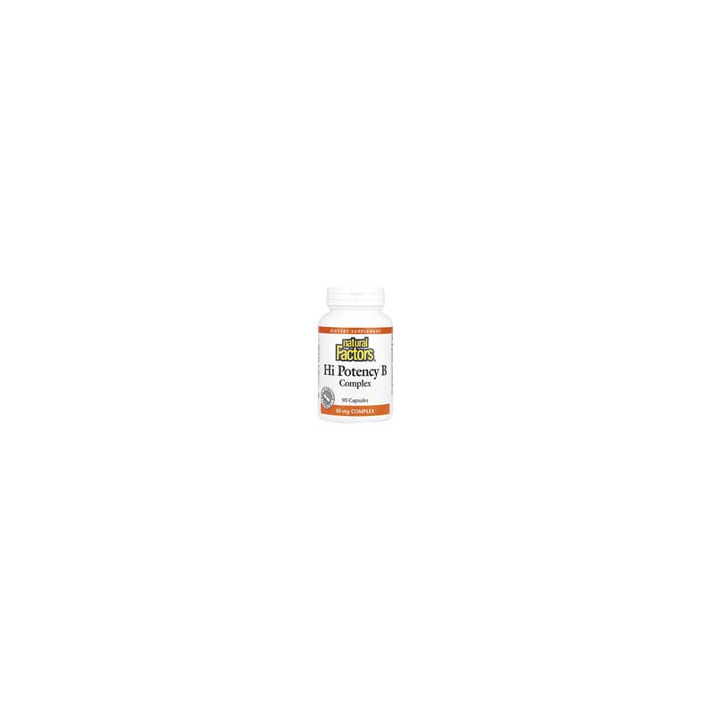 Natural Factors, Complejo de vitaminas B de alta potencia, 90 cápsulas