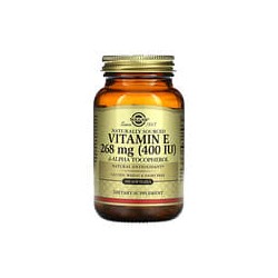 Solgar, Vitamina E, Origen natural, 268 mg (400 UI), 100 cápsulas blandas
