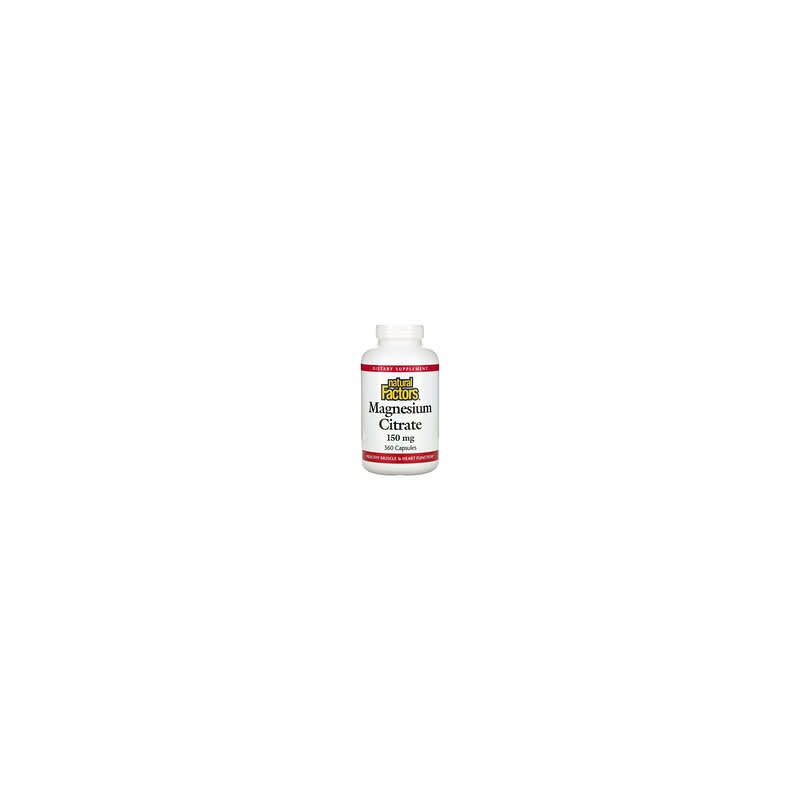 Natural Factors, Citrato de magnesio, 150 mg, 360 cápsulas