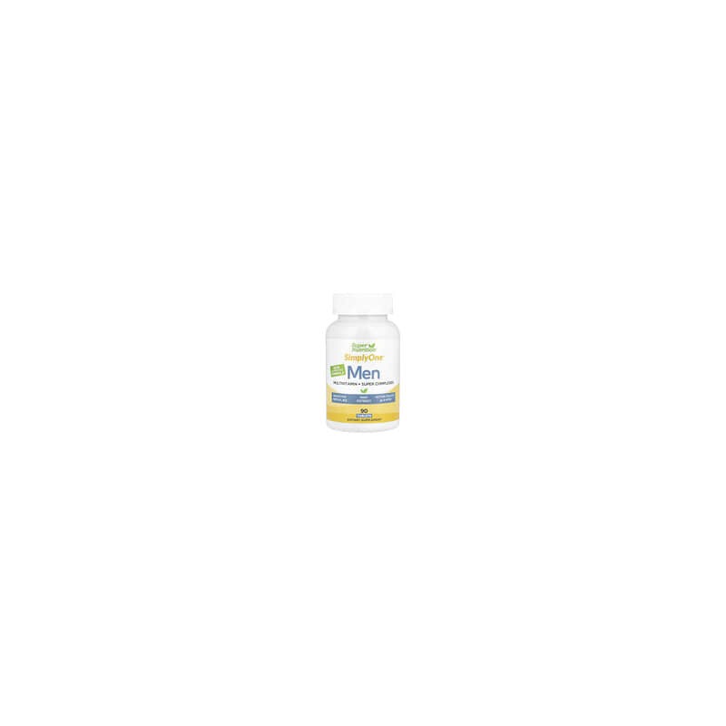 Super Nutrition, SimplyOne, Suplemento multivitamínico más supercomplejos para hombres, 90 comprimidos