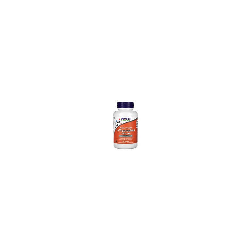 NOW Foods, L-triptófano, Doble concentración, 1000 mg, 60 comprimidos