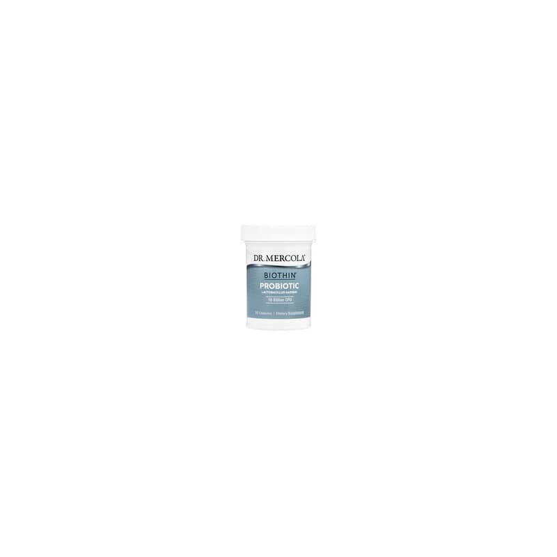 Dr. Mercola, Probiótico Biothin, Lactobacillus gasseri, 10.000 millones de UFC, 30 cápsulas