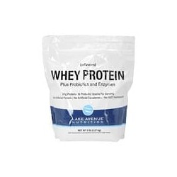 Lake Avenue Nutrition, Proteína de suero de leche y probióticos, Sin sabor, 2,27 kg (5 lb)