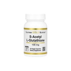 California Gold Nutrition, S-acetil-L-glutatión, 100 mg, 30 cápsulas vegetales