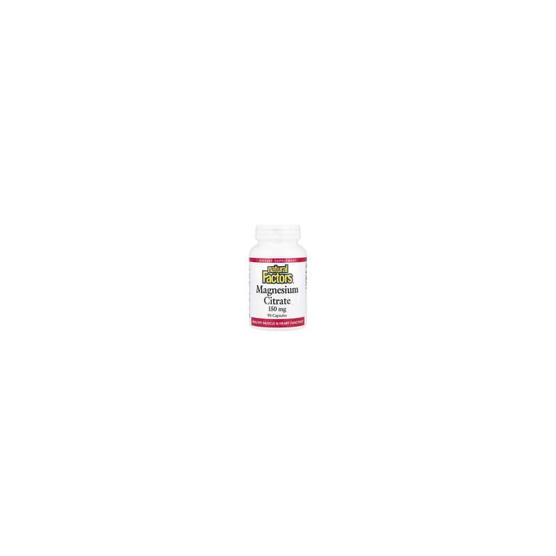 Natural Factors, Citrato de magnesio, 150 mg, 90 cápsulas