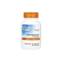 Doctor's Best, Serrapeptasa, 40.000 SPU, 90 cápsulas vegetales