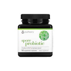 Youtheory, Probiótico Spore, 6000 millones de UFC, 60 cápsulas vegetales