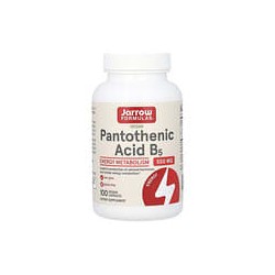 Jarrow Formulas, Ácido pantoténico con vitamina B5, 500 mg, 100 cápsulas vegetales
