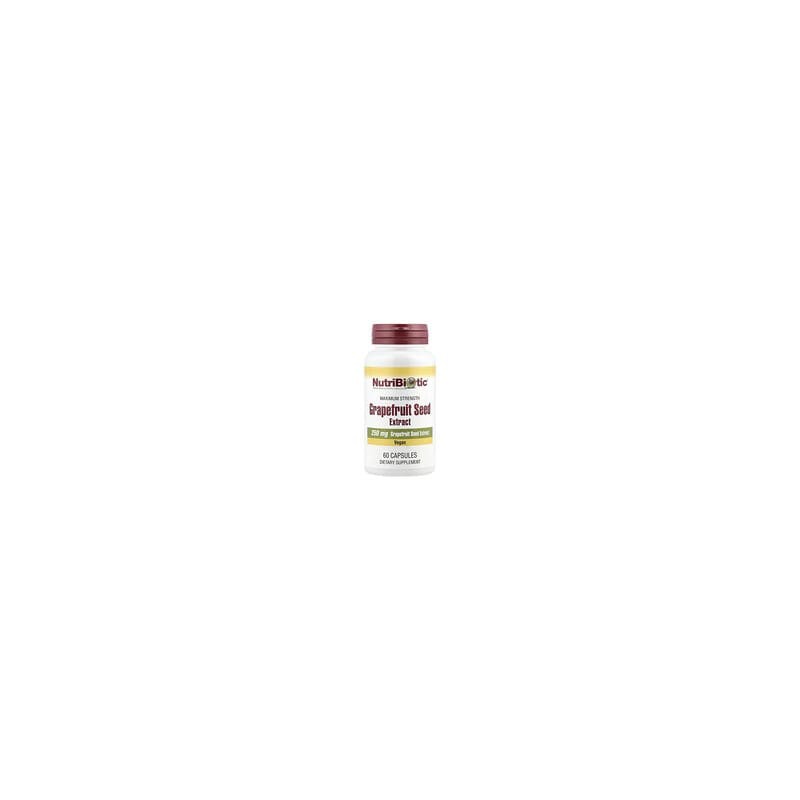 NutriBiotic, Extracto de semilla de pomelo, Máxima concentración, 250 mg, 60 cápsulas