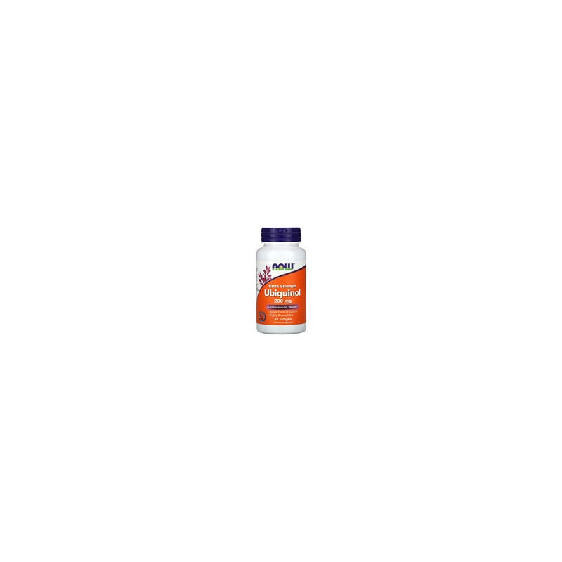 NOW Foods, Ubiquinol, Concentración extra, 200 mg, 60 cápsulas blandas