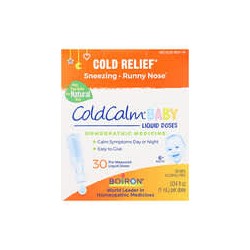 Boiron, Cold Calm Baby, Suplemento para aliviar el resfriado de los bebés en dosis líquidas, 6 meses en adelante, 30 dosis líqui