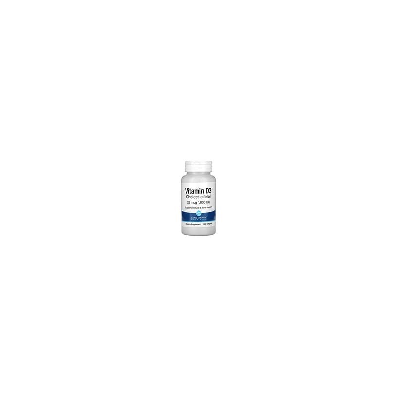 Lake Avenue Nutrition, Vitamina D3, 25 mcg (1000 UI), 360 cápsulas blandas