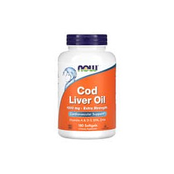 NOW Foods, Aceite de Hígado de Bacalao, 1,000 mg, 180 Capsulas de Gel Suave