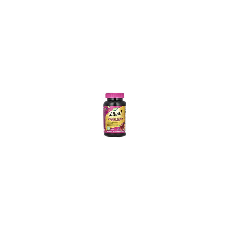 Nature's Way, Alive! Gomitas multivitamínicas completas para mujeres, Sabor a bayas mixtas, 60 gomitas