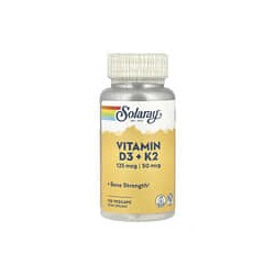Solaray, Vitaminas D3 y K2, Sin soya, 120 cápsulas vegetales