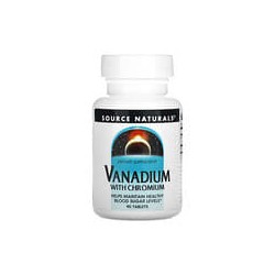 Source Naturals, Vanadio con cromo, 90 comprimidos