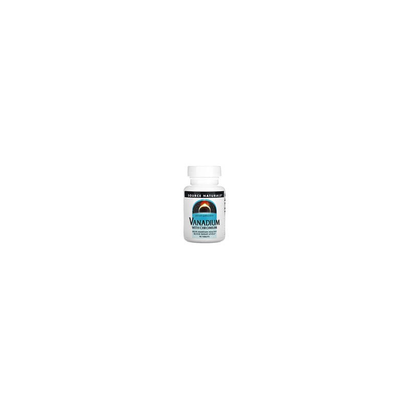 Source Naturals, Vanadio con cromo, 90 comprimidos