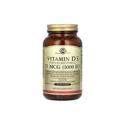 Solgar, Vitamina D3 (colecalciferol), 25 mcg (1000 UI), 250 cápsulas blandas