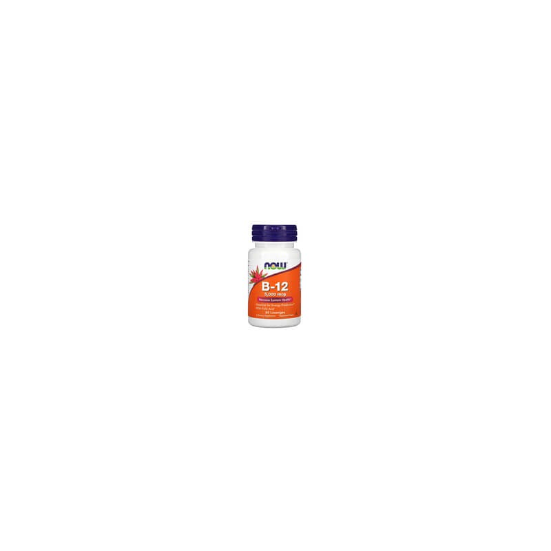 NOW Foods, B-12, 5000 mcg, 60 pastillas
