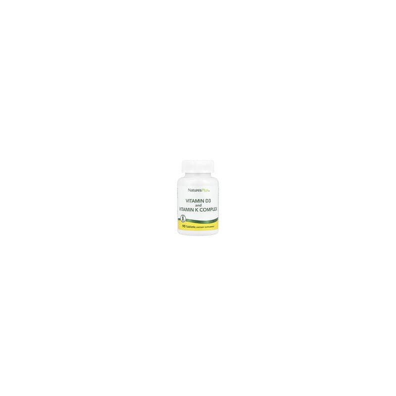 NaturesPlus, Complejo de vitamina D3 y vitamina K, 90 comprimidos