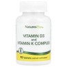 NaturesPlus, Complejo de vitamina D3 y vitamina K, 90 comprimidos