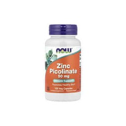 NOW Foods, Picolinato de zinc, 50 mg, 120 cápsulas vegetales