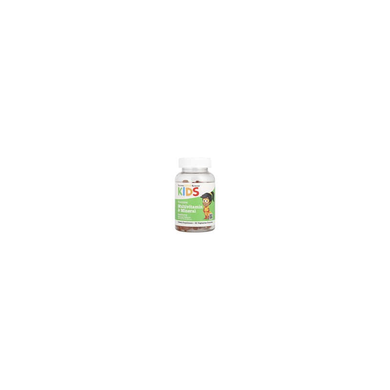 California Gold Nutrition, Suplemento multivitamínico y mineral para niños, Sin gelatina, Sabor natural a frambuesa, 60 gomitas 