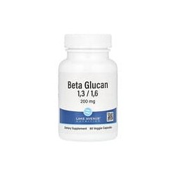 Lake Avenue Nutrition, Beta-1,3/1,6-glucano, 200 mg, 60 cápsulas vegetales