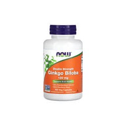 NOW Foods, Ginkgo biloba de doble concentración, 120 mg, 100 cápsulas vegetales