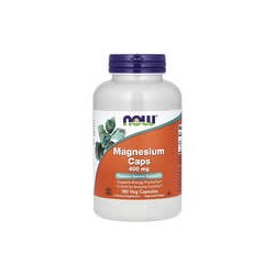 NOW Foods, Magnesio en cápsulas, 400 mg, 180 cápsulas vegetales