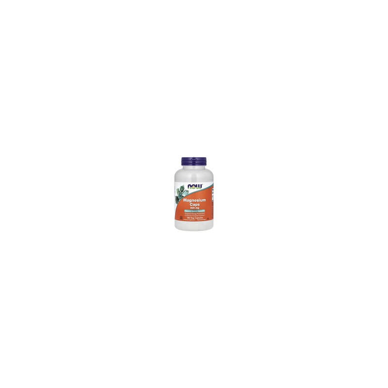 NOW Foods, Magnesio en cápsulas, 400 mg, 180 cápsulas vegetales