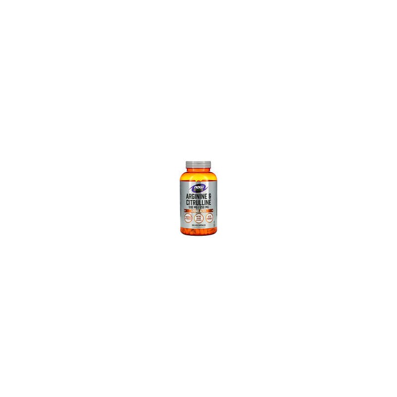 NOW Foods, Sports, Arginina y citrulina, 240 cápsulas vegetales