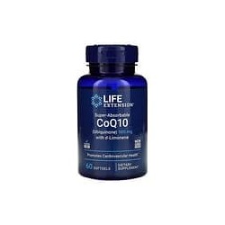 Life Extension, Super-Absorbable CoQ10, Suplemento de CoQ10 superabsorbible (ubiquinona) con D-limoneno, 100 mg, 60 cápsulas bla