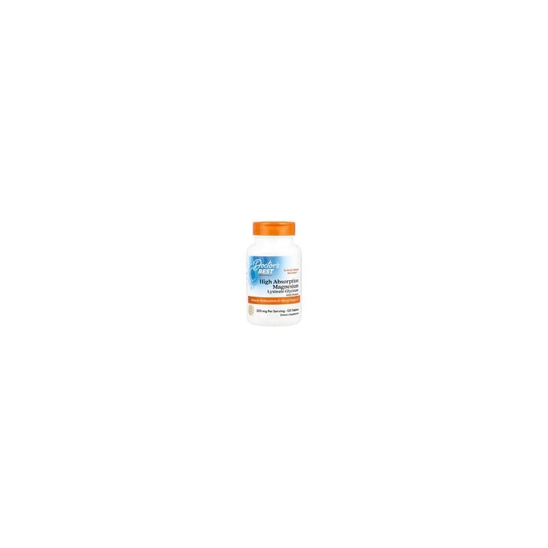 Doctor's Best, Magnesio de alta absorción, 100 mg, 120 comprimidos