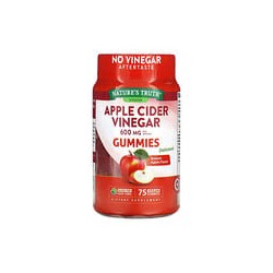 Nature's Truth, Vinagre de sidra de manzana, Manzana natural, 600 mg, 75 gomitas veganas (200 mg por gomita)