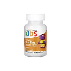 California Gold Nutrition, Pastillas de zinc plus para niños, Sabor natural a mandarina, 90 pastillas