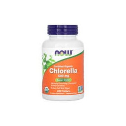 NOW Foods, Clorela orgánica certificada, 3000 mg, 200 comprimidos (500 mg por comprimido)